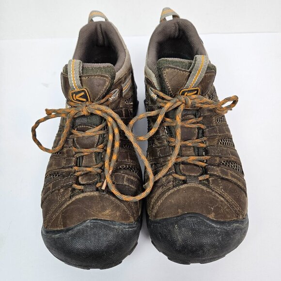 KEEN Voyageur Brown Leather Low Height Lace Up Hiking Shoe 9 1258-BOIG main image 4